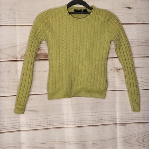 Jeanne Pierre Green Wool Angora Sweater - Women's Medium - Picture 1 of 3